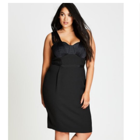Vintage City Chic "Look at Me" Black Cocktail Dress. New With Tags - Picture 1 of 7